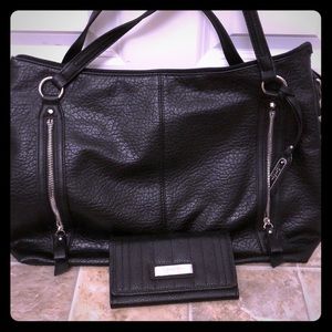 Jessica Simpson black handbag/crossbody/wallet